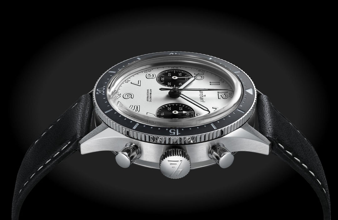 German Hanhart 415 ES Classic Reverse Panda Dial