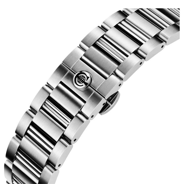 Cyma Grand Maestro The Chess Collection 43.5mm Blue dial with vertical brush finish Dial Silver Steel Bracelet