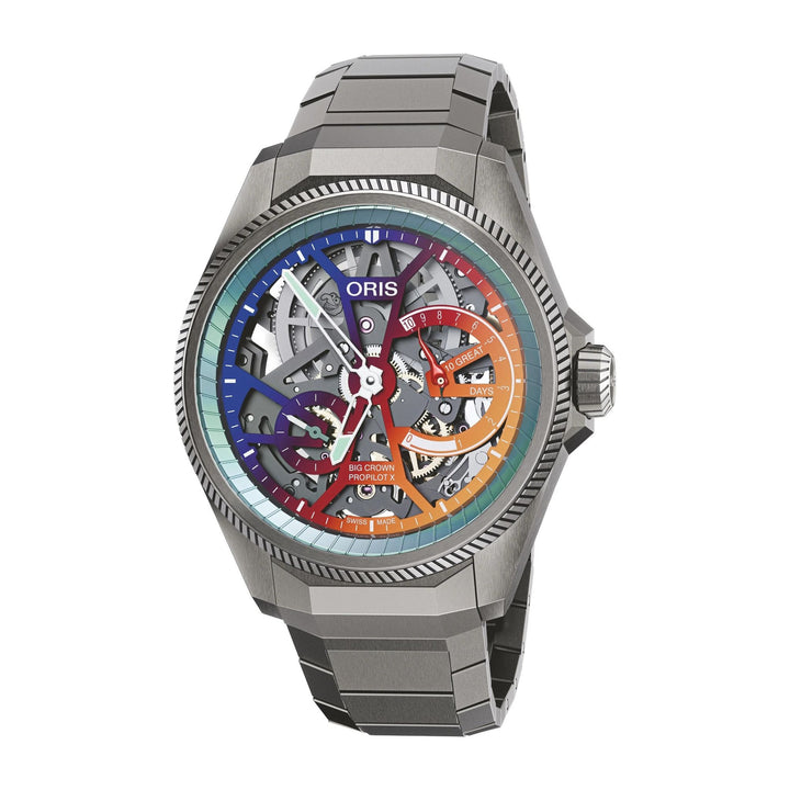 Oris ProPilot X Gonzo Edition 44mm Multi Color Dial Grey Titanium Bracelet