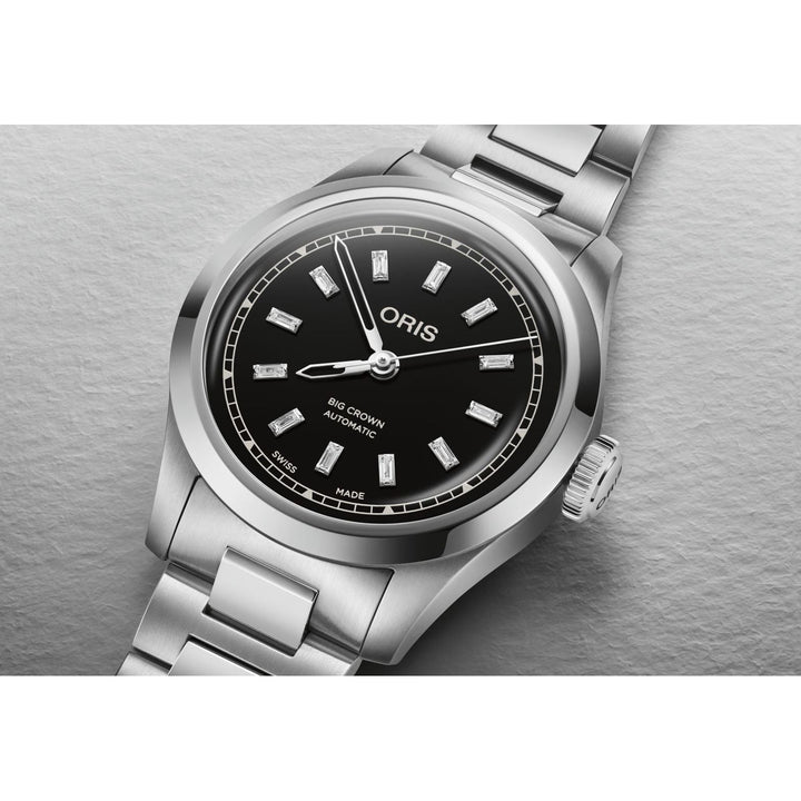 Oris Big Crown 34mm Black Dial Silver Steel Bracelet