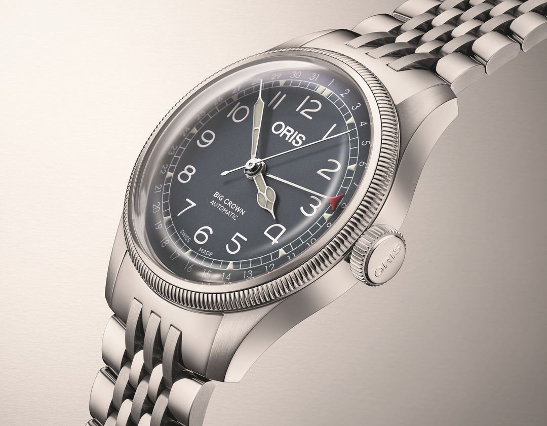 Oris Big Crown Pointer Date 40mm Blue Dial Silver Stainless Steel Bracelet