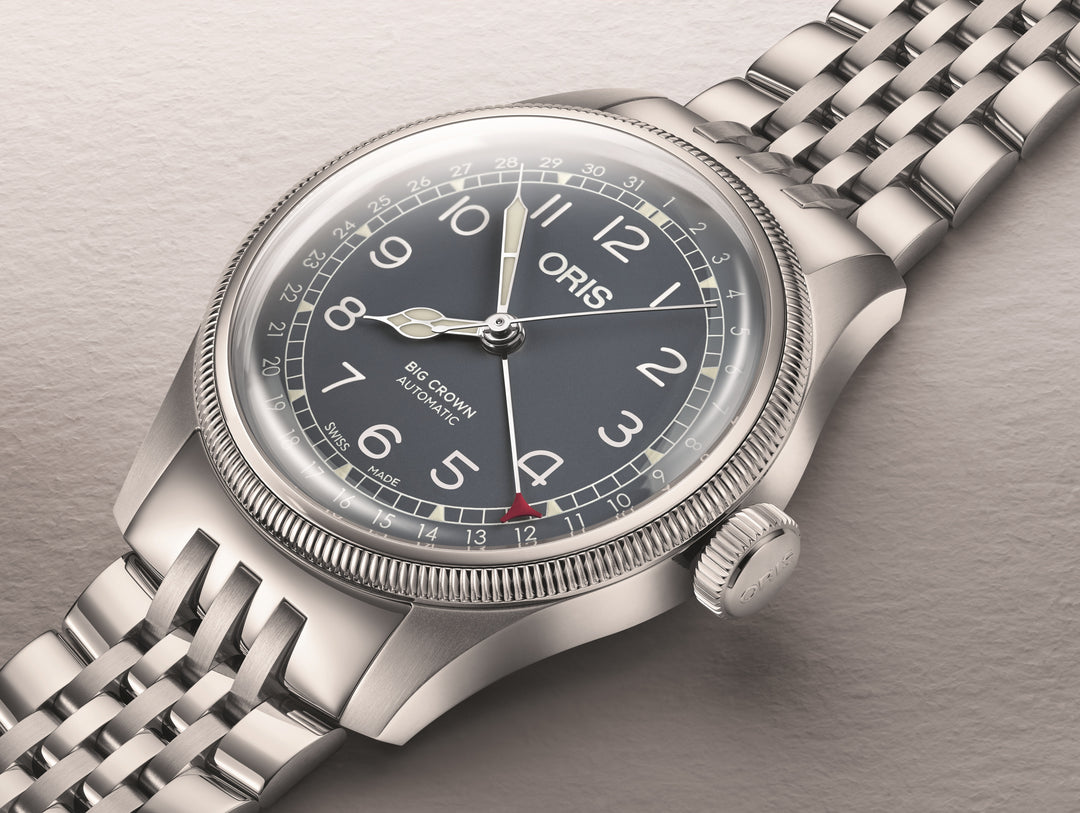 Oris Big Crown Pointer Date 40mm Blue Dial Silver Stainless Steel Bracelet