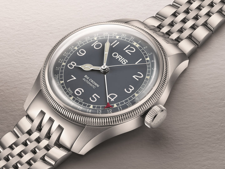 Oris Big Crown Pointer Date 40mm Blue Dial Silver Stainless Steel Bracelet