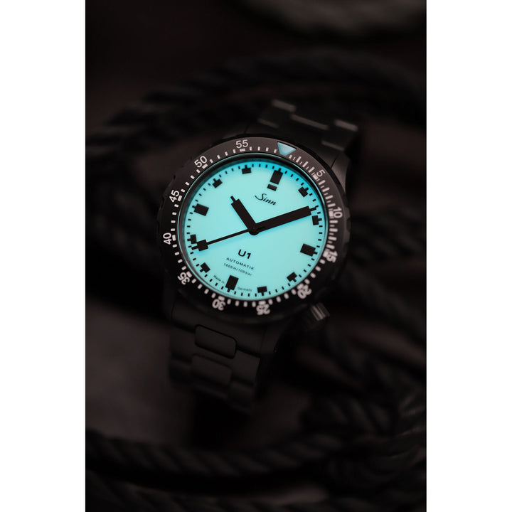 Sinn U1 S L 44mm Lumed Dial Dial Black Strap