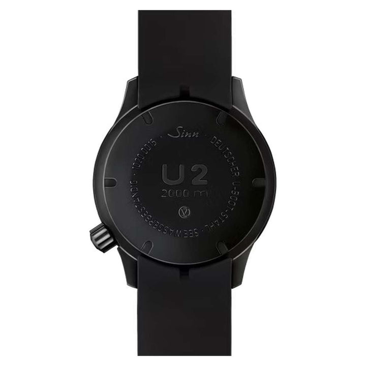 Sinn U2 S 44mm Black Dial Black Strap