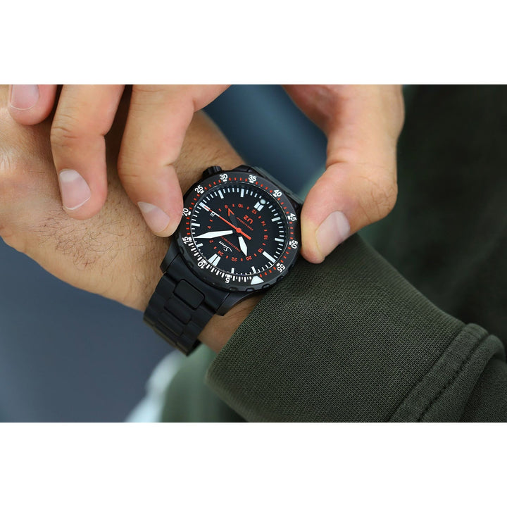 Sinn U2 S 44mm Black Dial Black Strap