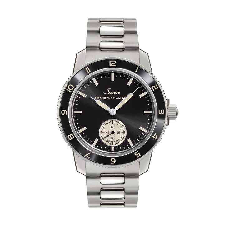 Sinn 104 Classic 12 41mm Black Dial Silver Steel Bracelet