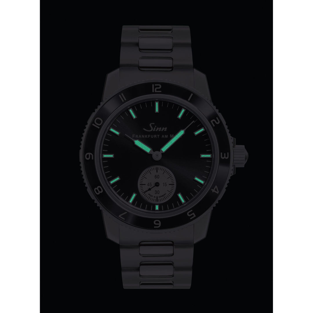 Sinn 104 Classic 12 41mm Black Dial Silver Steel Bracelet
