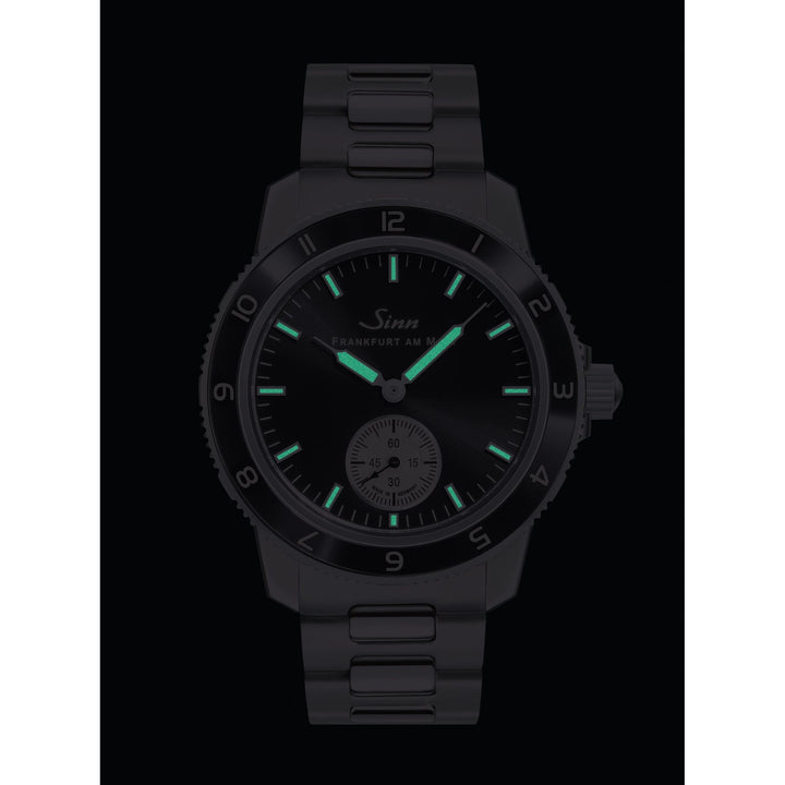 Sinn 104 Classic 12 41mm Black Dial Silver Steel Bracelet