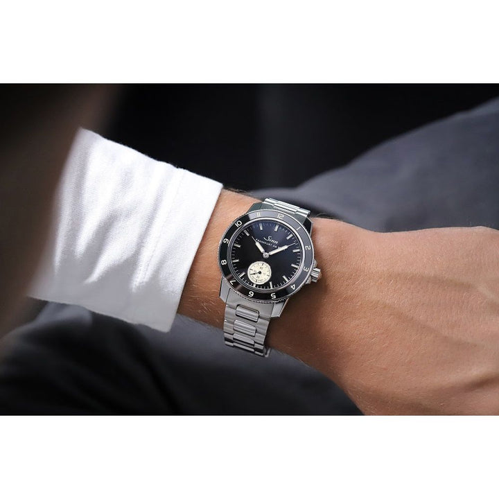 Sinn 104 Classic 12 41mm Black Dial Silver Steel Bracelet