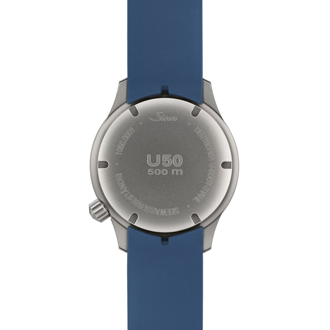 Sinn U50 B 41mm Blue Dial Blue Strap
