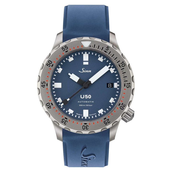 Sinn U50 B 41mm Blue Dial Blue Strap