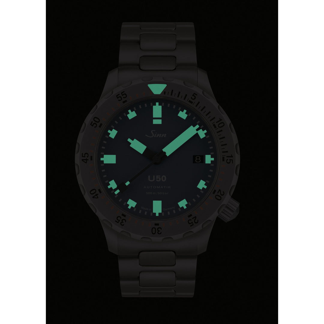 Sinn U50 B 41mm Blue Dial Blue Strap
