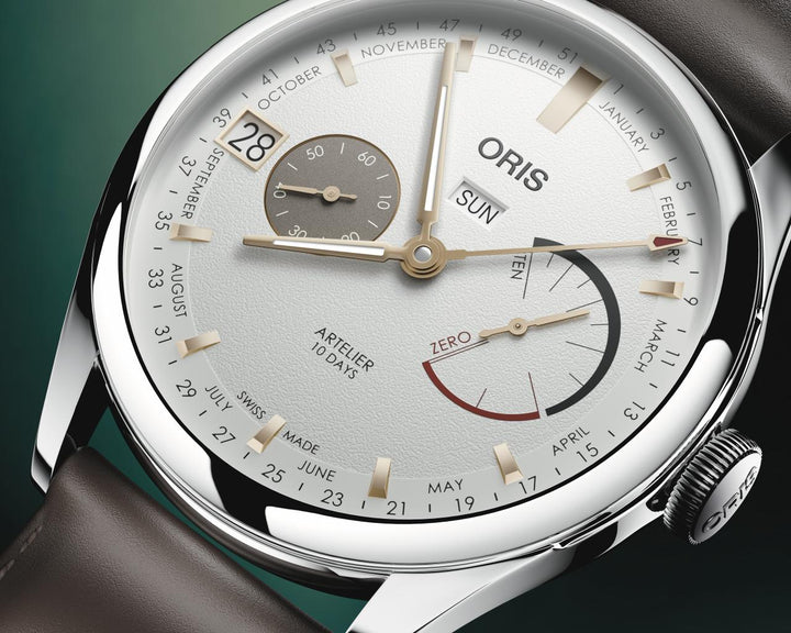 Oris Artelier Cal 113 43mm White Dial Black Leather Strap