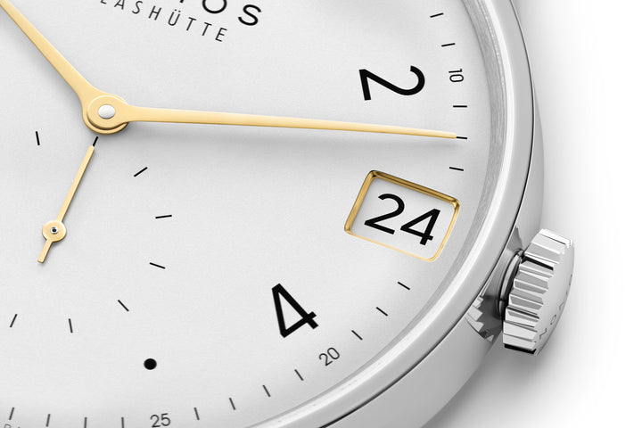 NOMOS Minimatik 39.5mm White Dial Brown Horween Genuine Shell Cordovan Strap