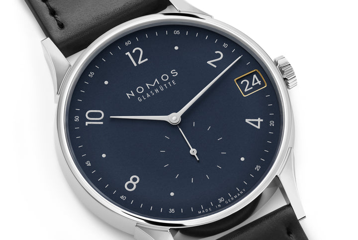 NOMOS Minimatik 39.5mm Dark blue Dial Black Horween Genuine Shell Cordovan Strap