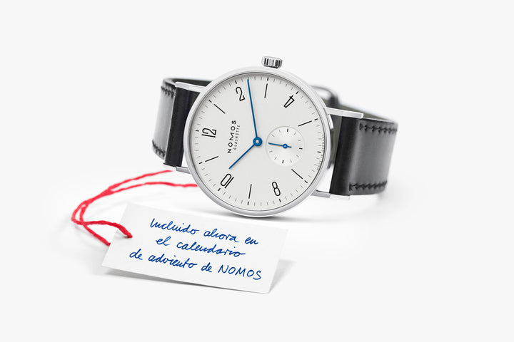 NOMOS Tangente 35mm Galvanized, white silver-plated Dial Black Horween Genuine Shell Cordovan Strap