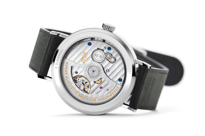 NOMOS Tangente 38.5mm Green Dial Black Horween Genuine Shell Cordovan remborde, hand-stitched Strap