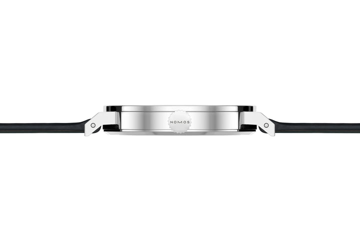 NOMOS Tangente 38.5mm Green Dial Black Horween Genuine Shell Cordovan remborde, hand-stitched Strap