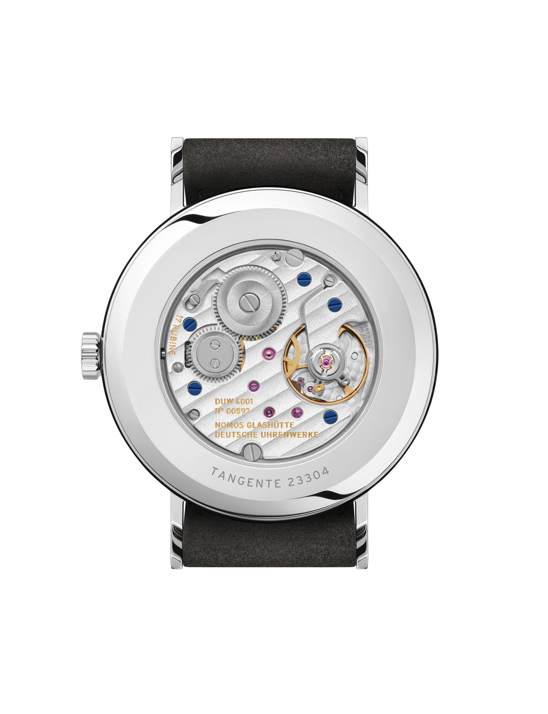 NOMOS Tangente 37.5mm Midnight blue Dial Anthracite Vegan velour, remborded Strap