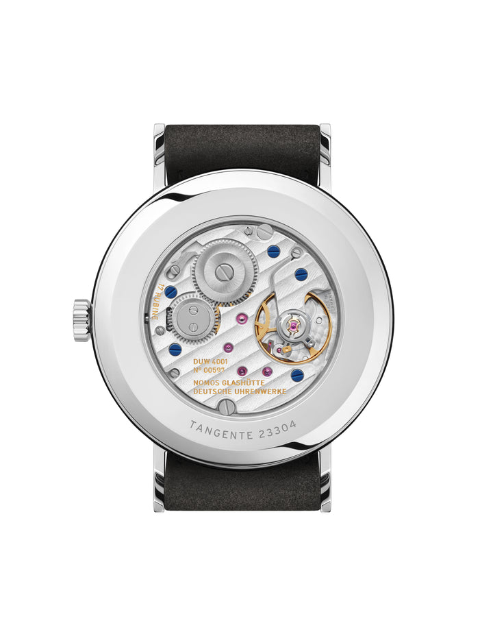 NOMOS Tangente 37.5mm Midnight blue Dial Anthracite Vegan velour, remborded Strap