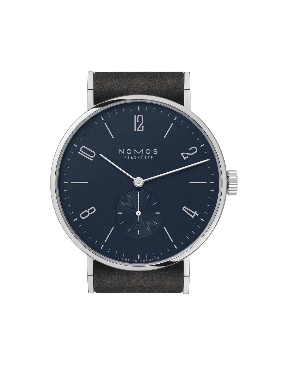 NOMOS Tangente 37.5mm Midnight blue Dial Anthracite Vegan velour, remborded Strap