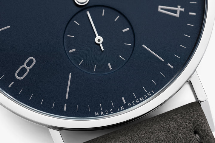 NOMOS Tangente 37.5mm Midnight blue Dial Anthracite Vegan velour, remborded Strap