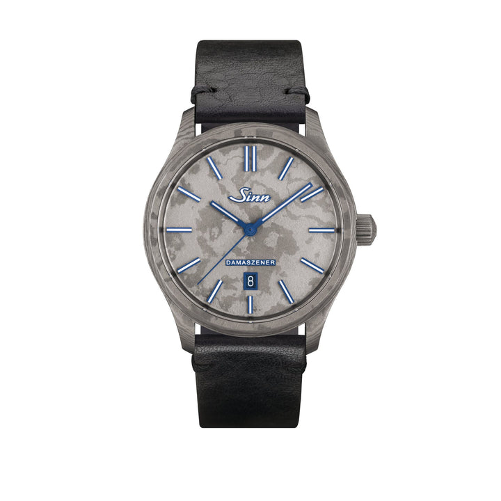 Sinn 1800 TITANDAMASZENER 43mm Grey Dial Grey Leather Strap