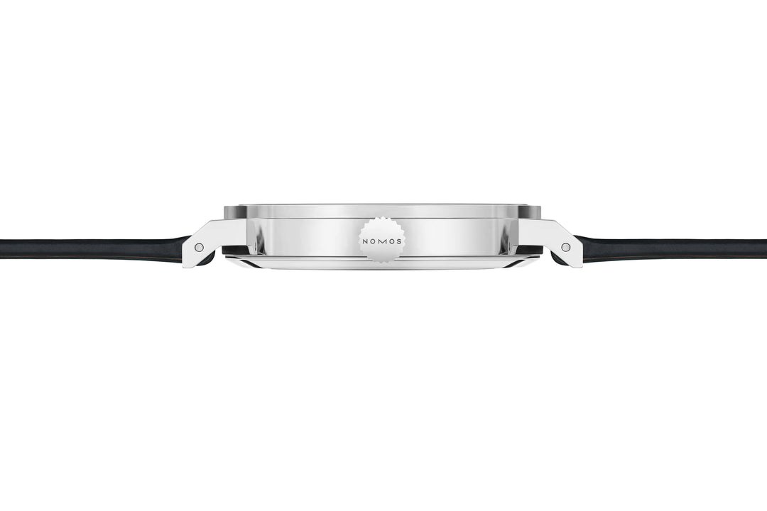 NOMOS Tangente 40.5mm Midnight blue Dial Black Horween Genuine Shell Cordovan remborde, hand-stitched Strap