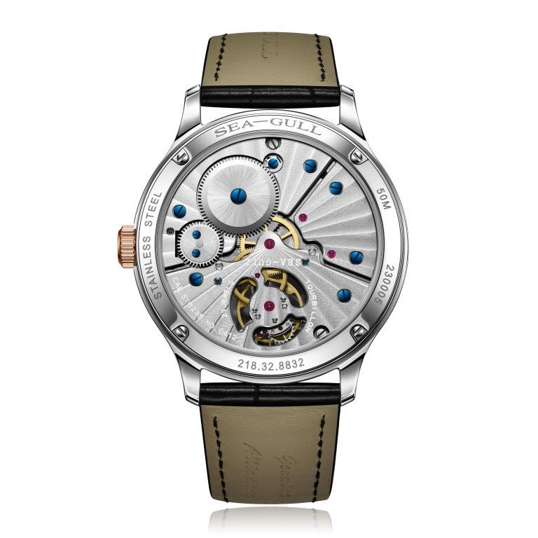 Seagull Tourbillon 42mm Black Dial Black Strap