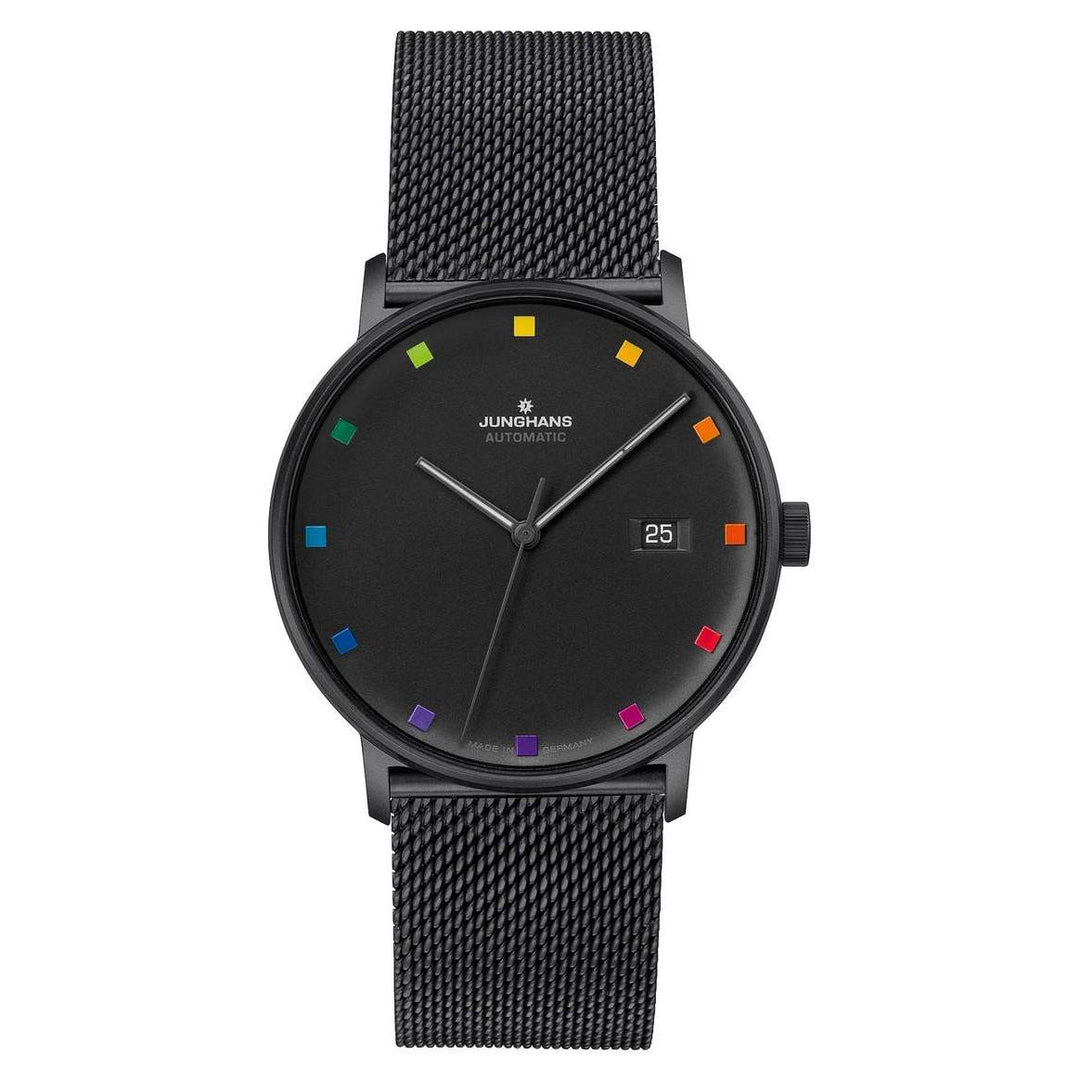 Junghans FORM A Bauhaus Edition 39.3mm Black Dial Black Stainless Steel Bracelet