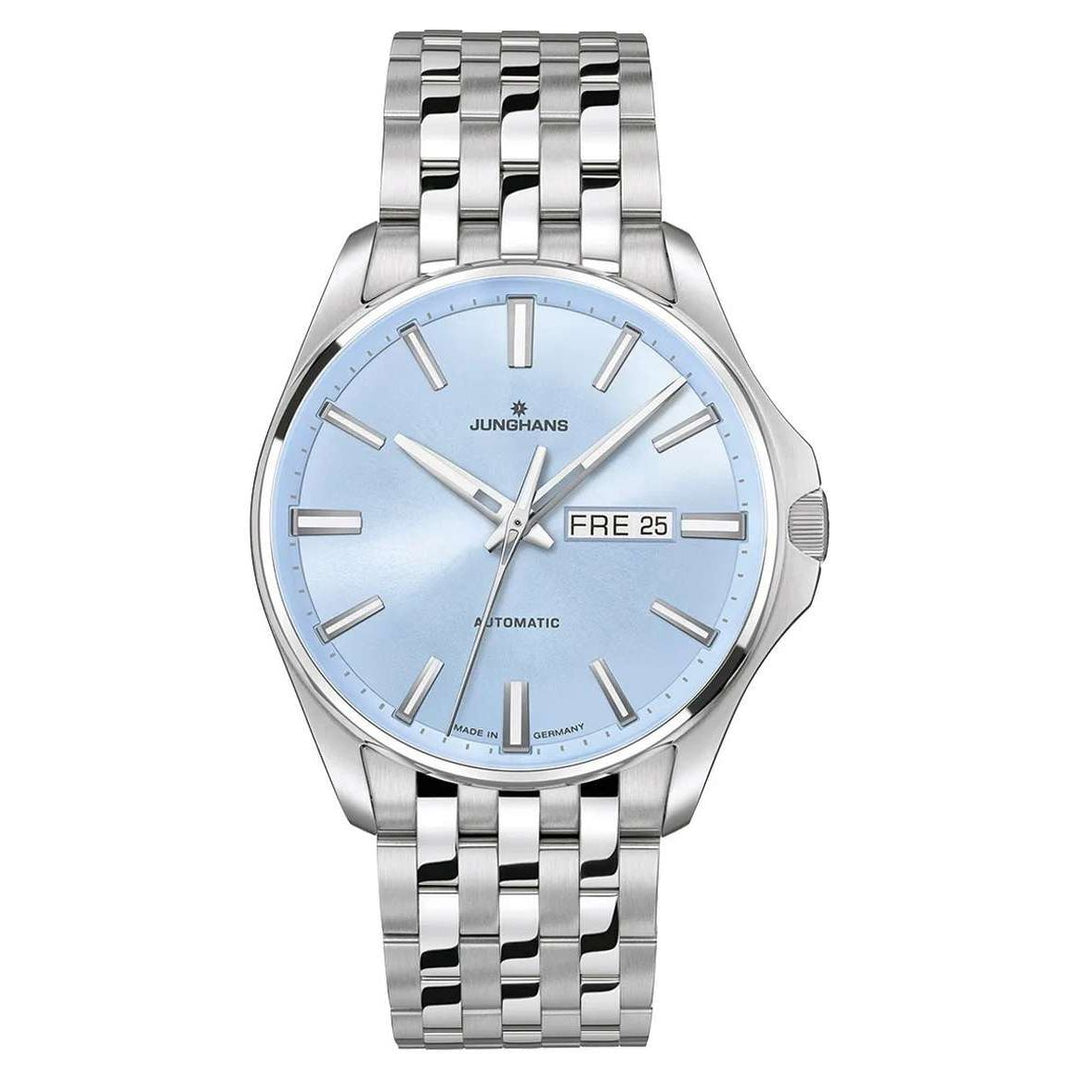 Junghans Meister S Automatic 40.5mm Light Blue Dial Silver Stainless Steel Bracelet