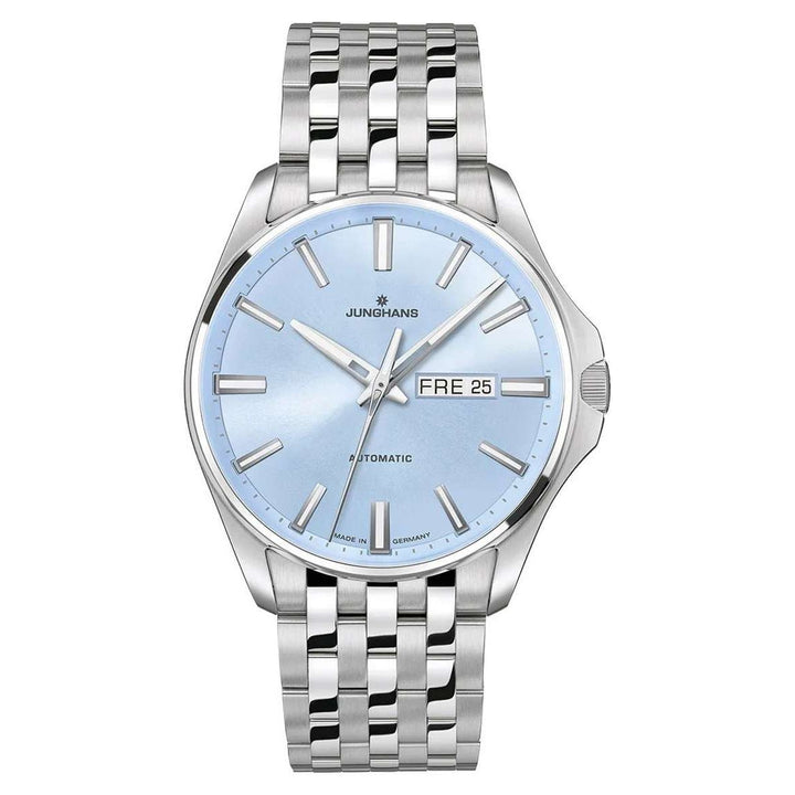 Junghans Meister S Automatic 40.5mm Light Blue Dial Silver Stainless Steel Bracelet