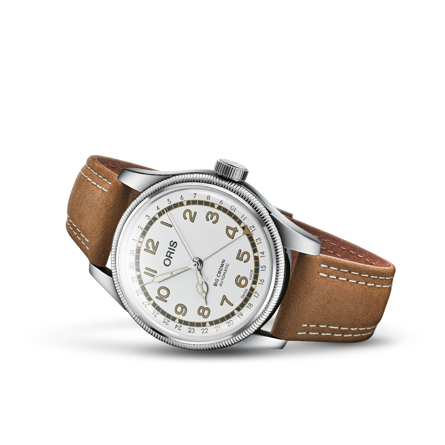 Oris Roberto Clemente Limited Edition 40mm White Dial Light Brown Leather Strap