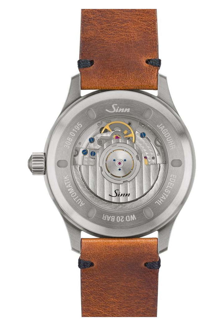 SINN 308 Hunting watch 40mm Green Dial Sand Strap