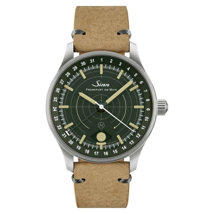 SINN 308 Hunting watch 40mm Green Dial Sand Strap