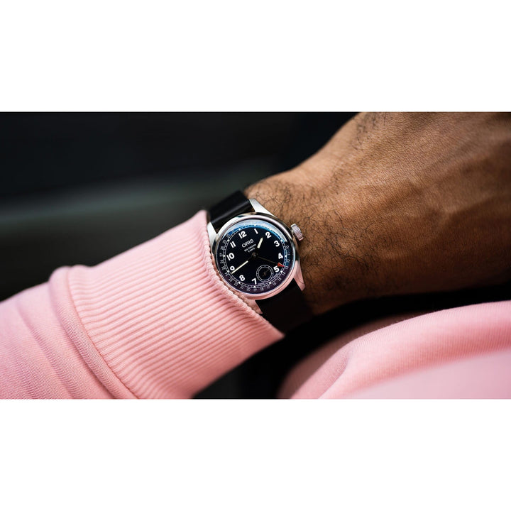 Oris Big Crown 38mm Blue Dial Black Leather Strap