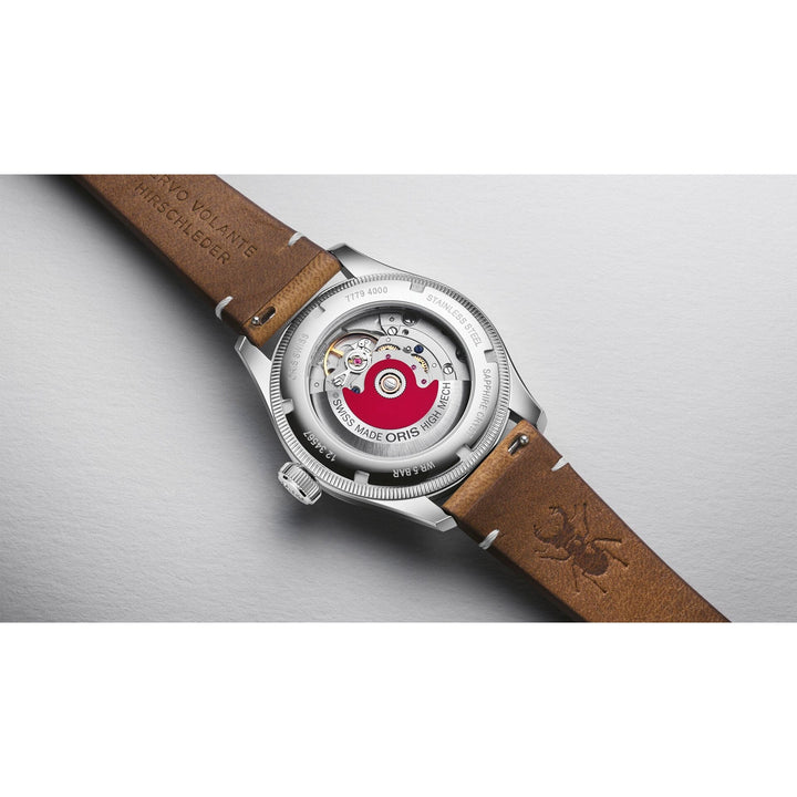 Oris Big Crown X Cervo Volante 38mm Grey Dial Brown Leather Strap