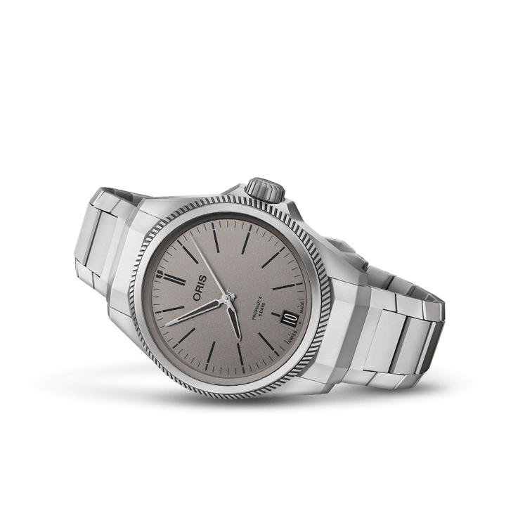 Oris ProPilot X Calibre 400 39mm Grey Dial Silver Steel Bracelet