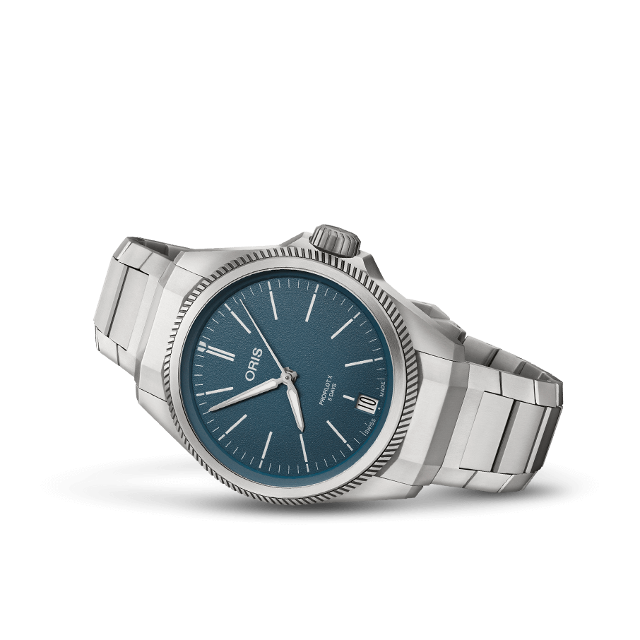 Oris ProPilot X Calibre 400 39mm Blue Dial Silver Steel Bracelet