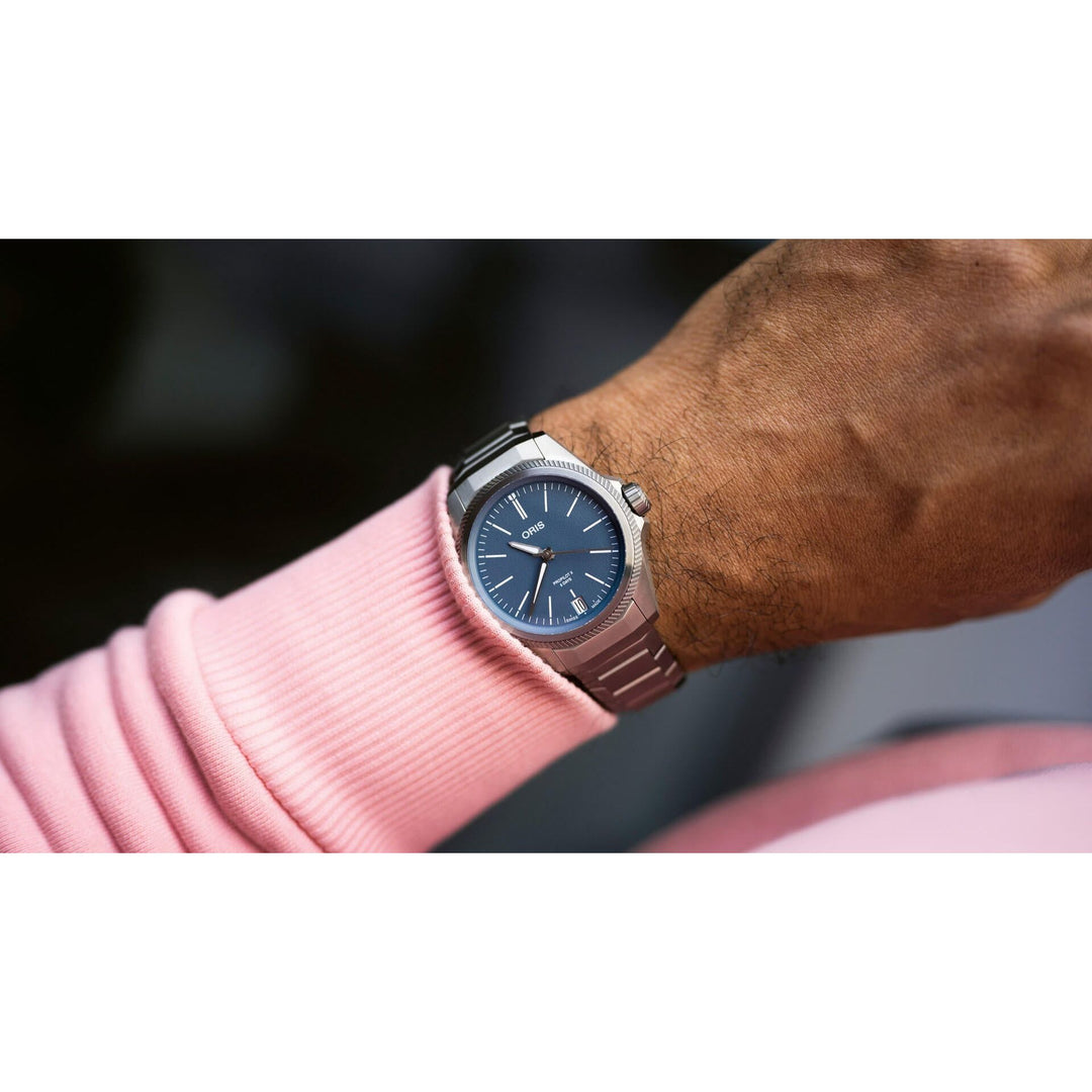 Oris ProPilot X Calibre 400 39mm Blue Dial Silver Steel Bracelet