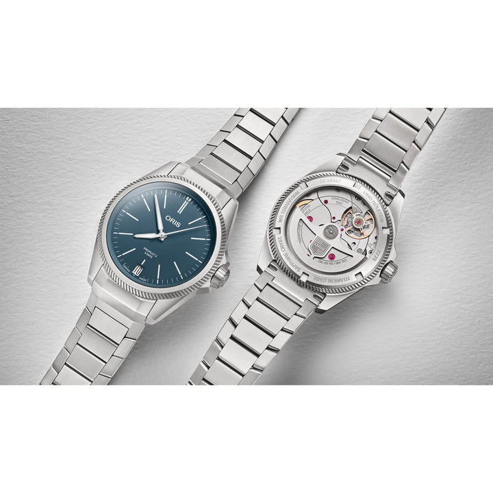 Oris ProPilot X Calibre 400 39mm Blue Dial Silver Steel Bracelet