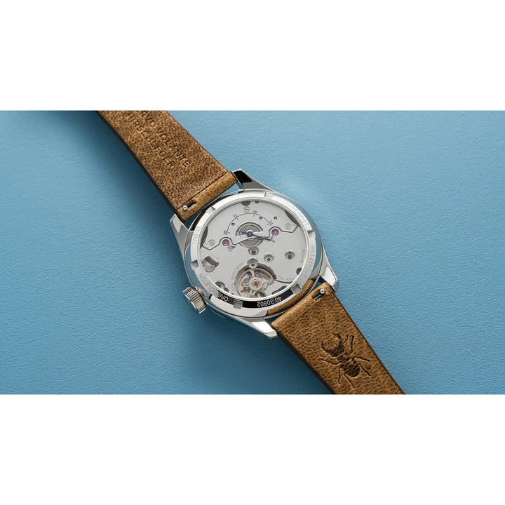 Oris Big Crown Calibre 473 38mm Blue Dial Brown Leather Strap