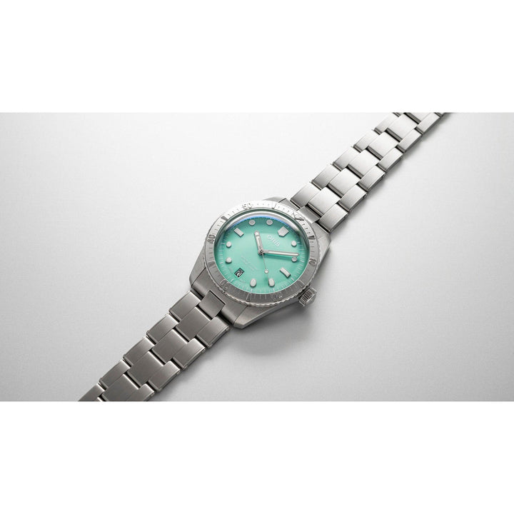 Oris Divers Sixty-Five 38mm Green Dial Silver Steel Bracelet
