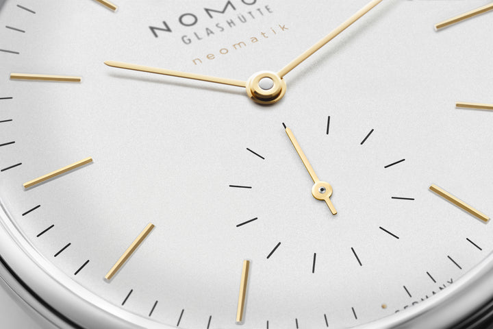 NOMOS Orion 36.4mm Galvanized, white silver-plated Dial Brown Horween Genuine Shell Cordovan remborde, hand-stitched Strap