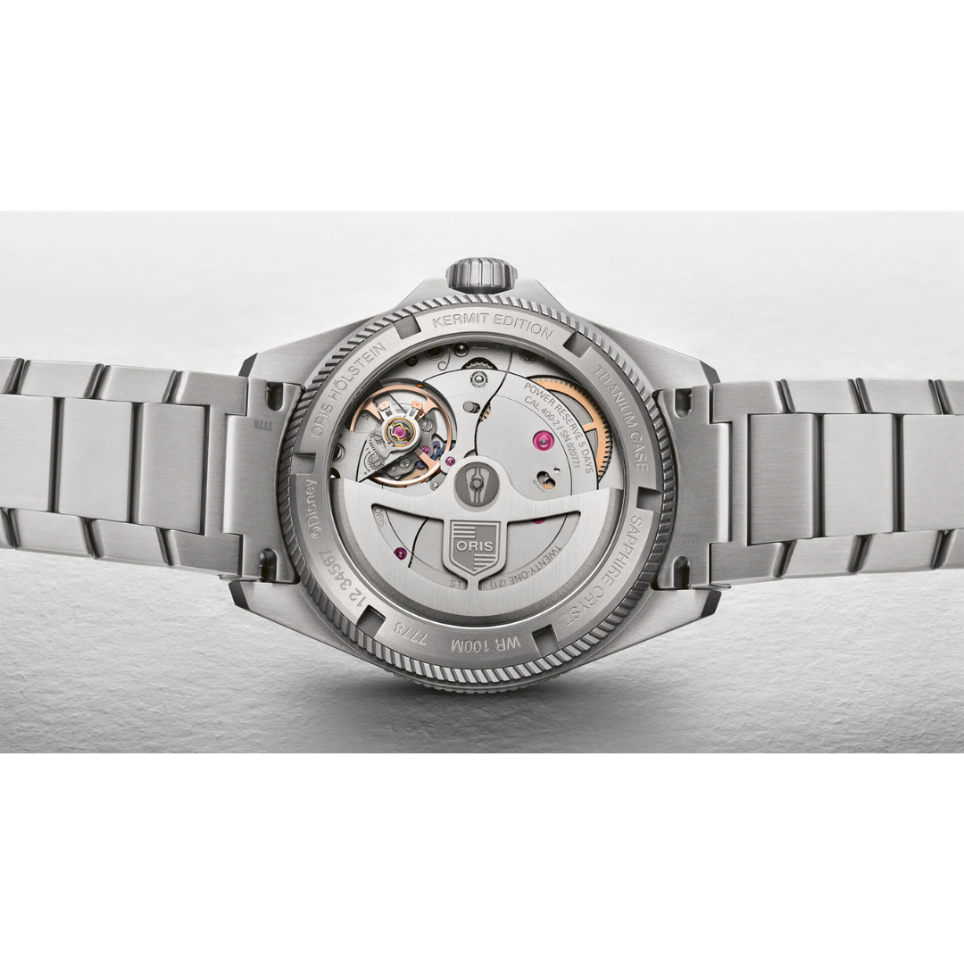 Oris ProPilot X Kermit Edition 39mm Green Dial Silver Steel Bracelet