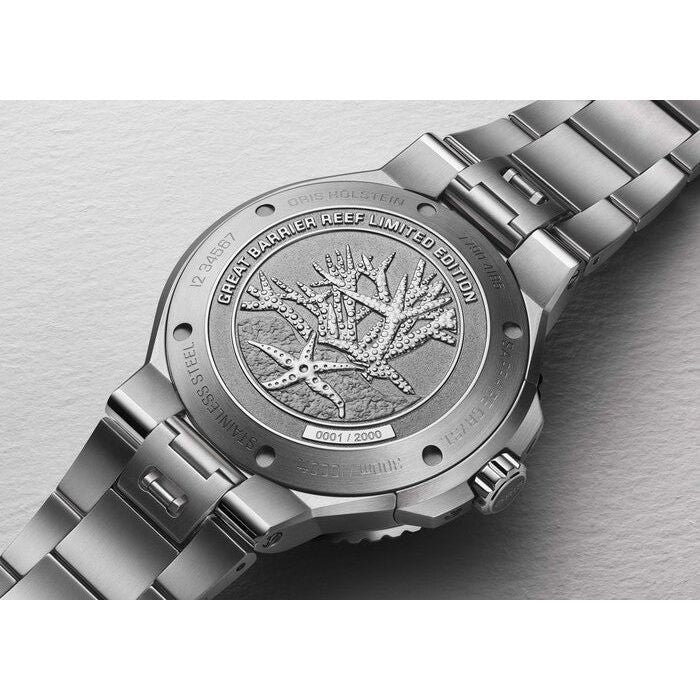 Oris Aquis Great Barrier Reef Limited Edition IV 43.5mm Blue Dial Silver Steel Bracelet