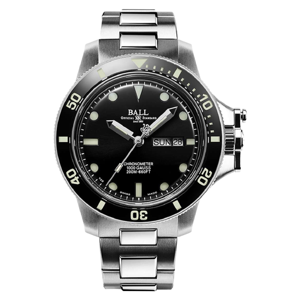 Ball Watch Watch Engineer Hydrocarbon Original 42mm Black Dial Silver Steel Bracelet