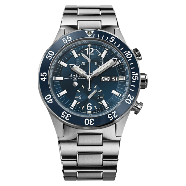 Ball Watch Watch Roadmaster Rescue Chronograph 40mm Blue Dial Silver Steel Bracelet