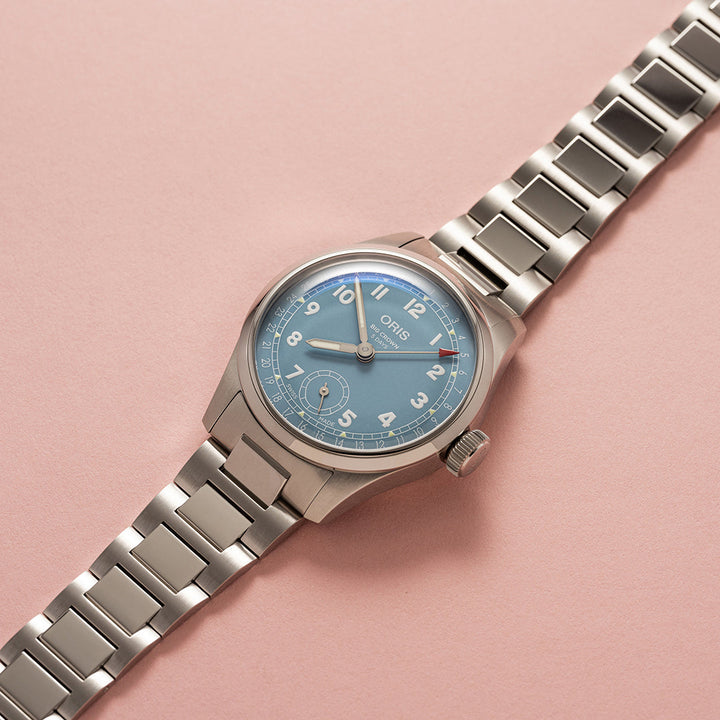 Oris Big Crown Pointer Date Cal 473 38mm Blue Dial Silver Steel Bracelet